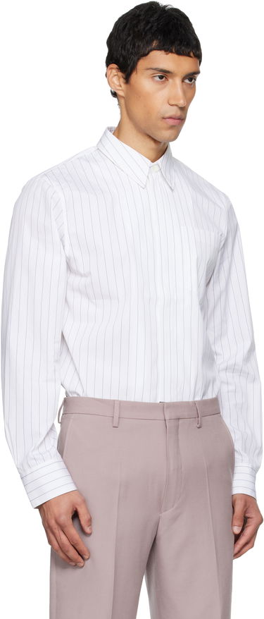 Skjorte Dries Van Noten Dries Van Noten Cotton Pinstripe Button-Front Shirt Hvid | 252-020708-2021, 1