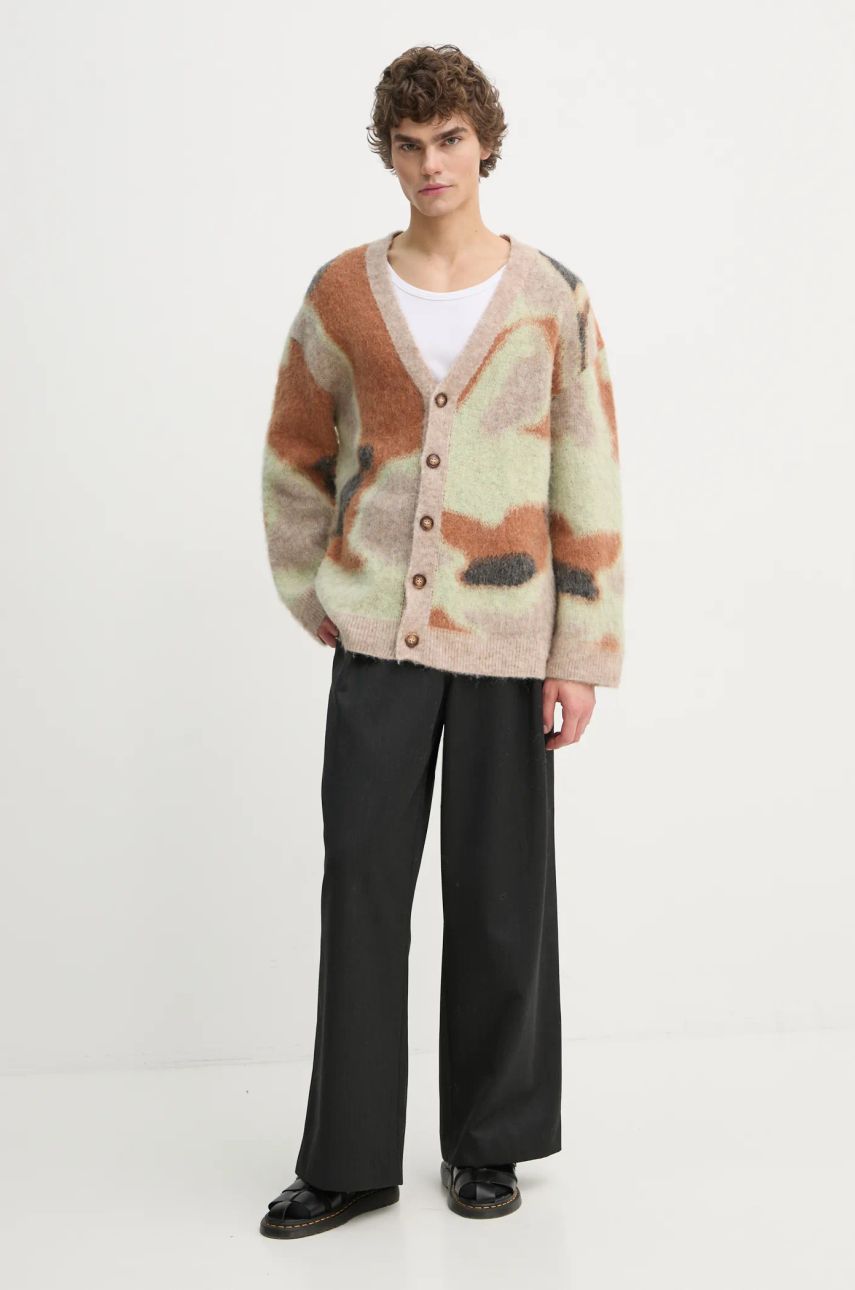 Sweater Nanushka NESSIN Abstract Print Cardigan Brun | NM24FWSW01017, 1