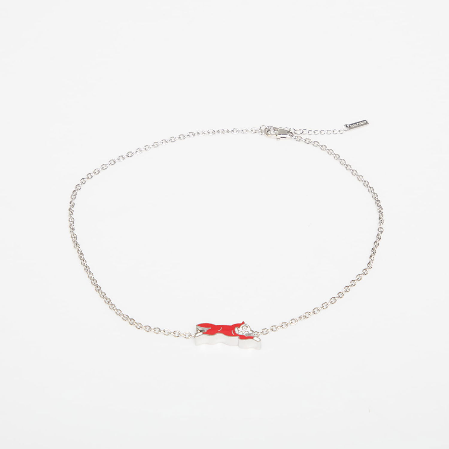Halskæde BILLIONAIRE BOYS CLUB Icecream Running Dog Chain Necklace Metalisk | IC25272 Silver/ Red, 0
