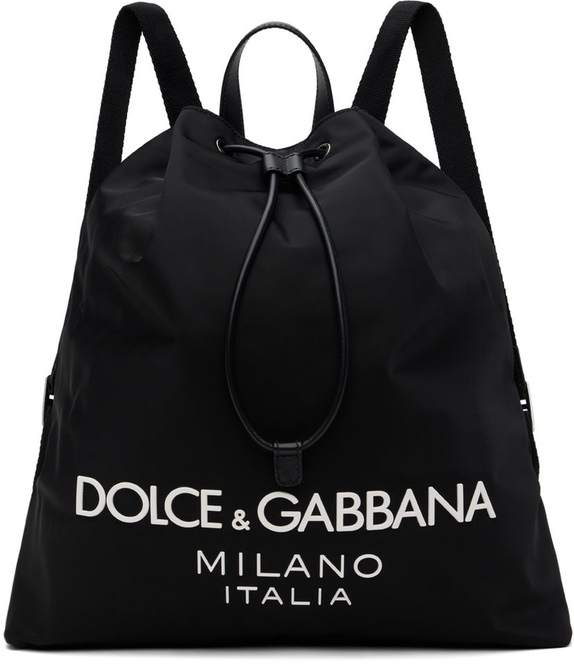 Rygsæk Dolce & Gabbana Drawstring Backpack Sort | BM2336AG182