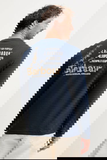 T-shirt Barbour Barbour Long Sleeve Graphic T-Shirt Mørkeblå | MTS1471, 2