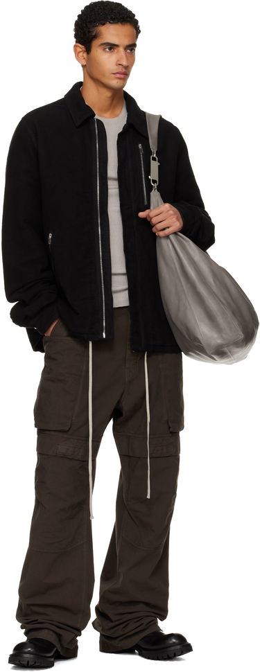Jakke Rick Owens Rick Owens DRKSHDW Concealed Zipfront Jacket Sort | DU02E7775 BMO, 4