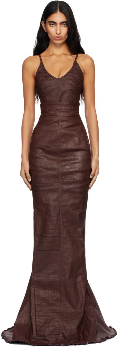 Nederdel Rick Owens DRKSHDW Concordians Lido Maxi Skirt Brun | DS02E7344 SDSW, 0