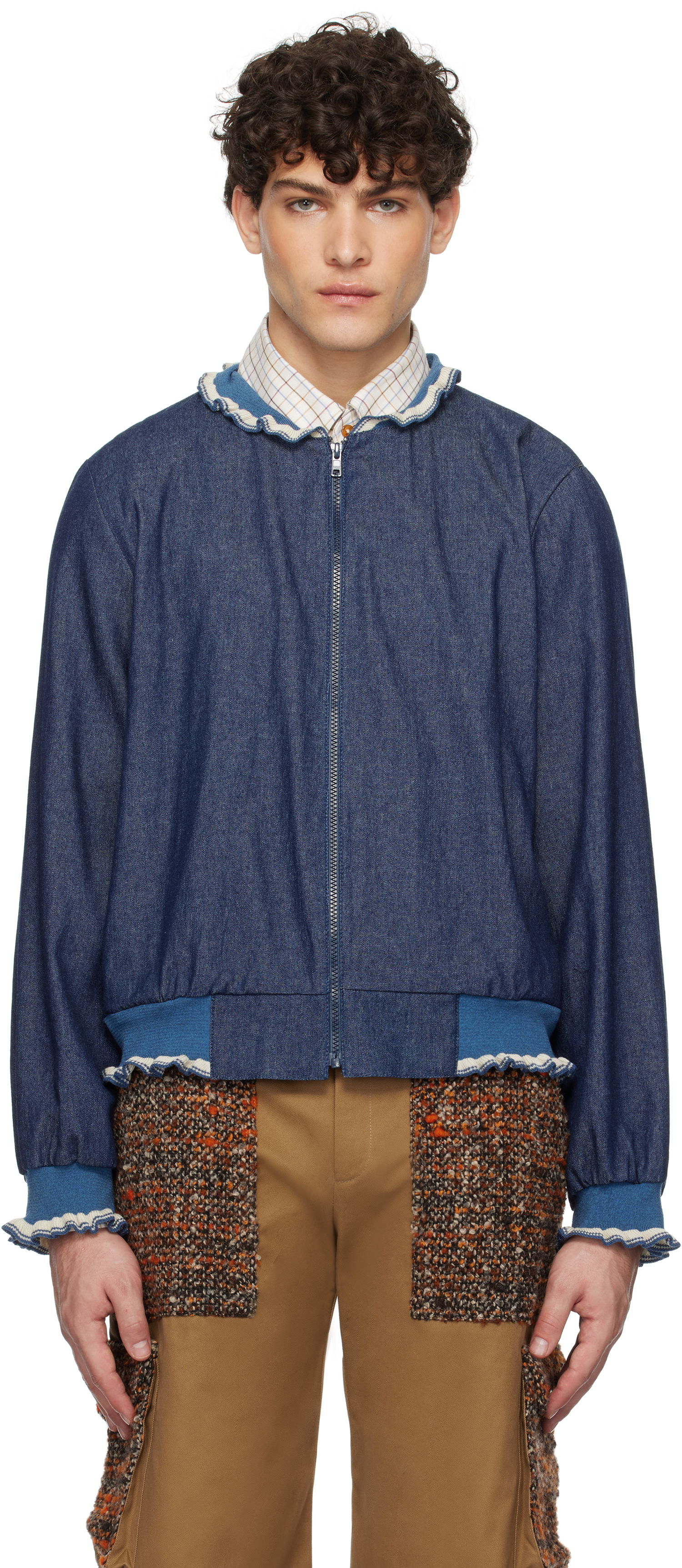 Bomberjakke Anna Sui Denim Bomber Jacket Blå | M1025J30, 0