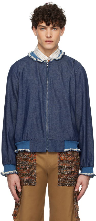 Bomberjakke Anna Sui Denim Bomber Jacket Blå | M1025J30, 0