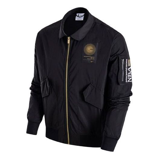 Bomberjakke Nike NBA Sportswear Club Puffer Jacket Sort | FD8436-010