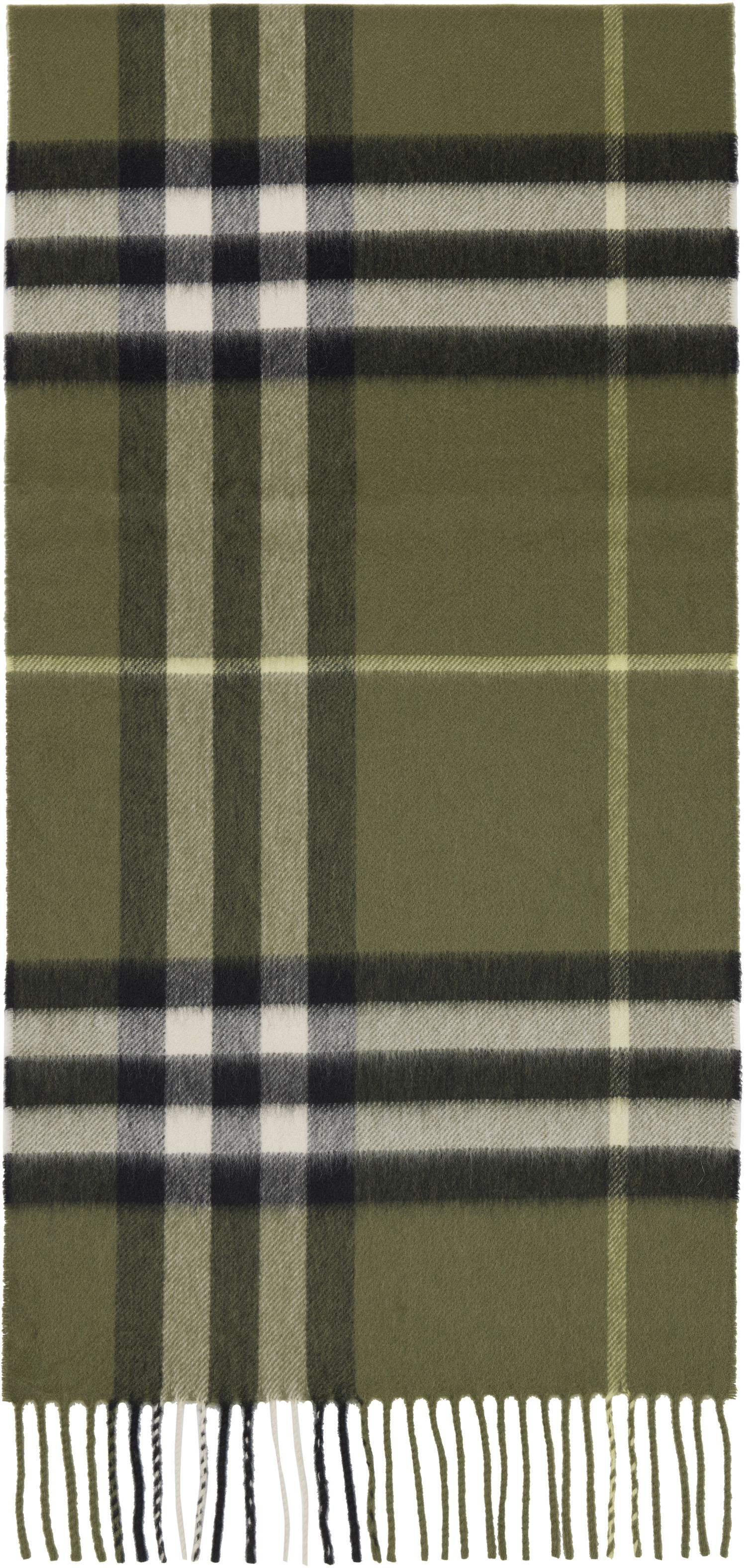 Tørklæde Burberry Burberry Check Cashmere Scarf Grøn | 8112646, 0