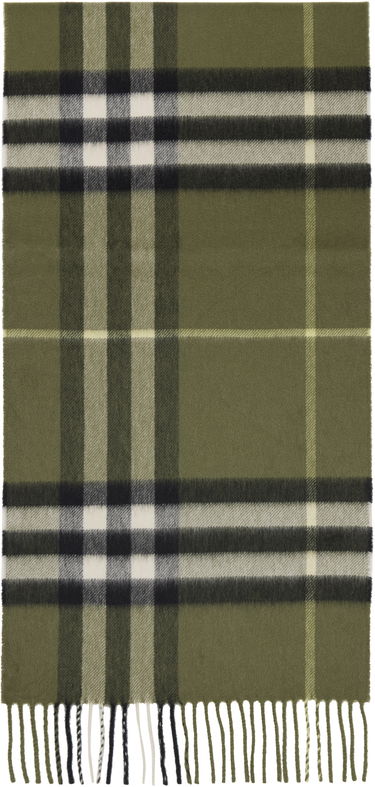 Tørklæde Burberry Burberry Check Cashmere Scarf Grøn | 8112646, 0
