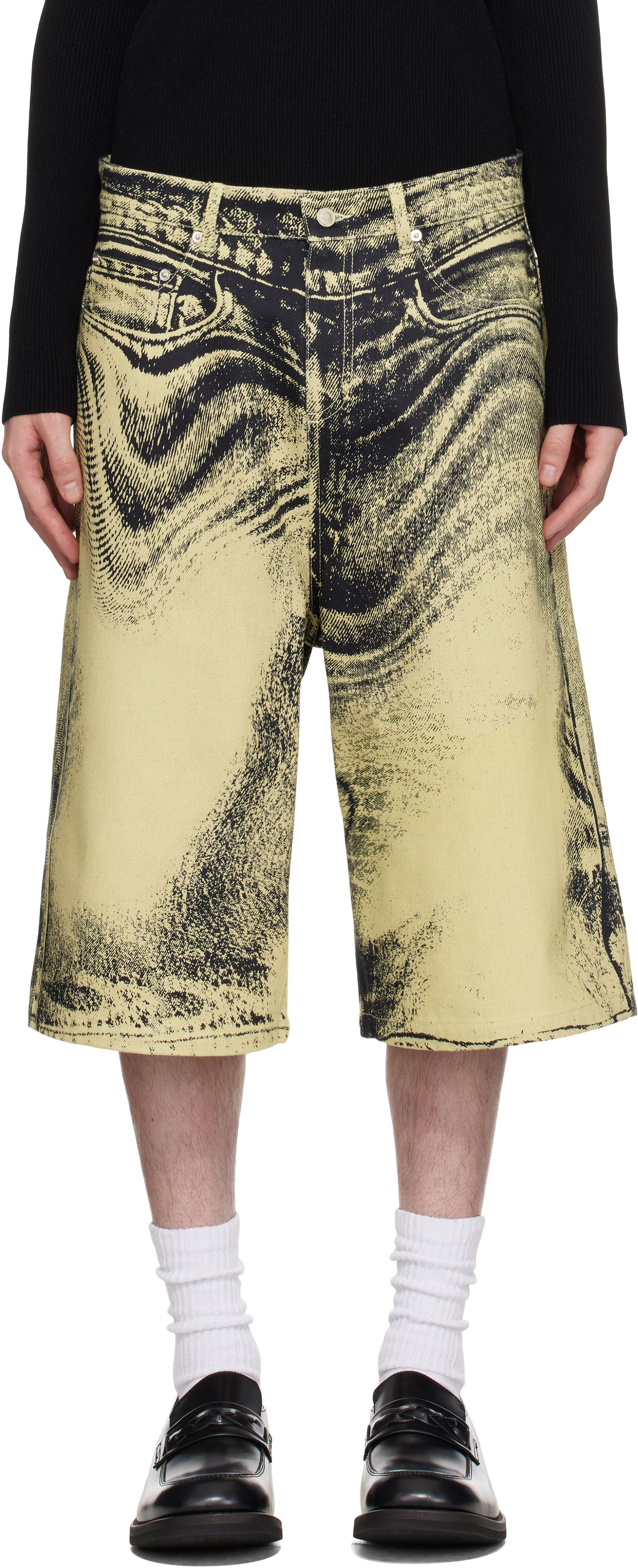 Shorts Camper CAMPERLAB Distorted Denim Shorts Gul | AU00007-005, 0