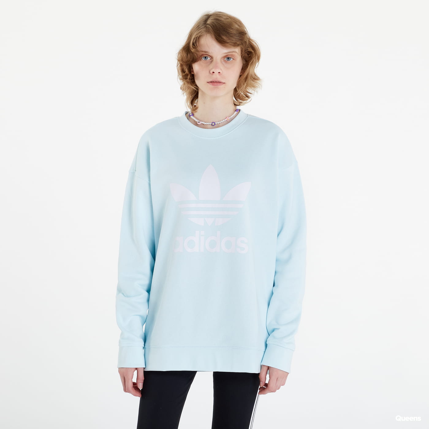 Sweatshirt adidas Originals Trefoil Crew Blå | HL6678, 0
