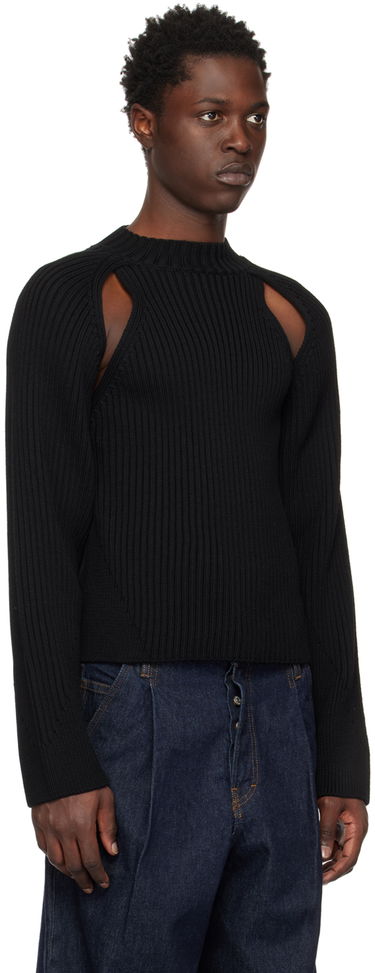 Sweater Jean Paul Gaultier Cutout Ribbed Sweater Sort | 22/09-U-PL023-M038, 1