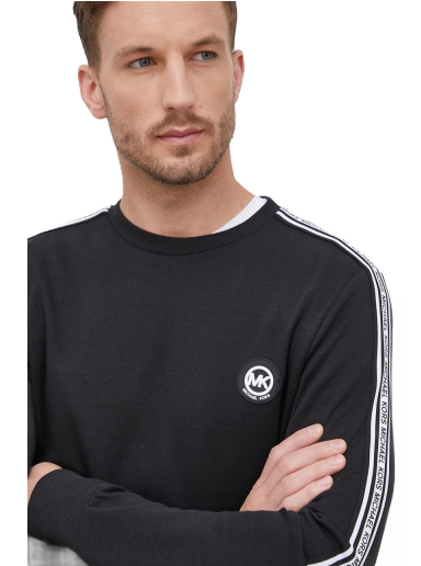 Sweatshirt Michael Kors Logo Tape Cotton Blend Sweatshirt Sort | CS250QA5MF