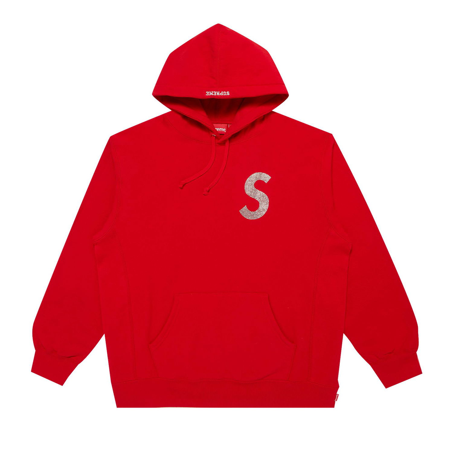 Sweatshirt Supreme Swarovski x S Logo Hooded Sweatshirt Rød | SS21SW40 RED, 1