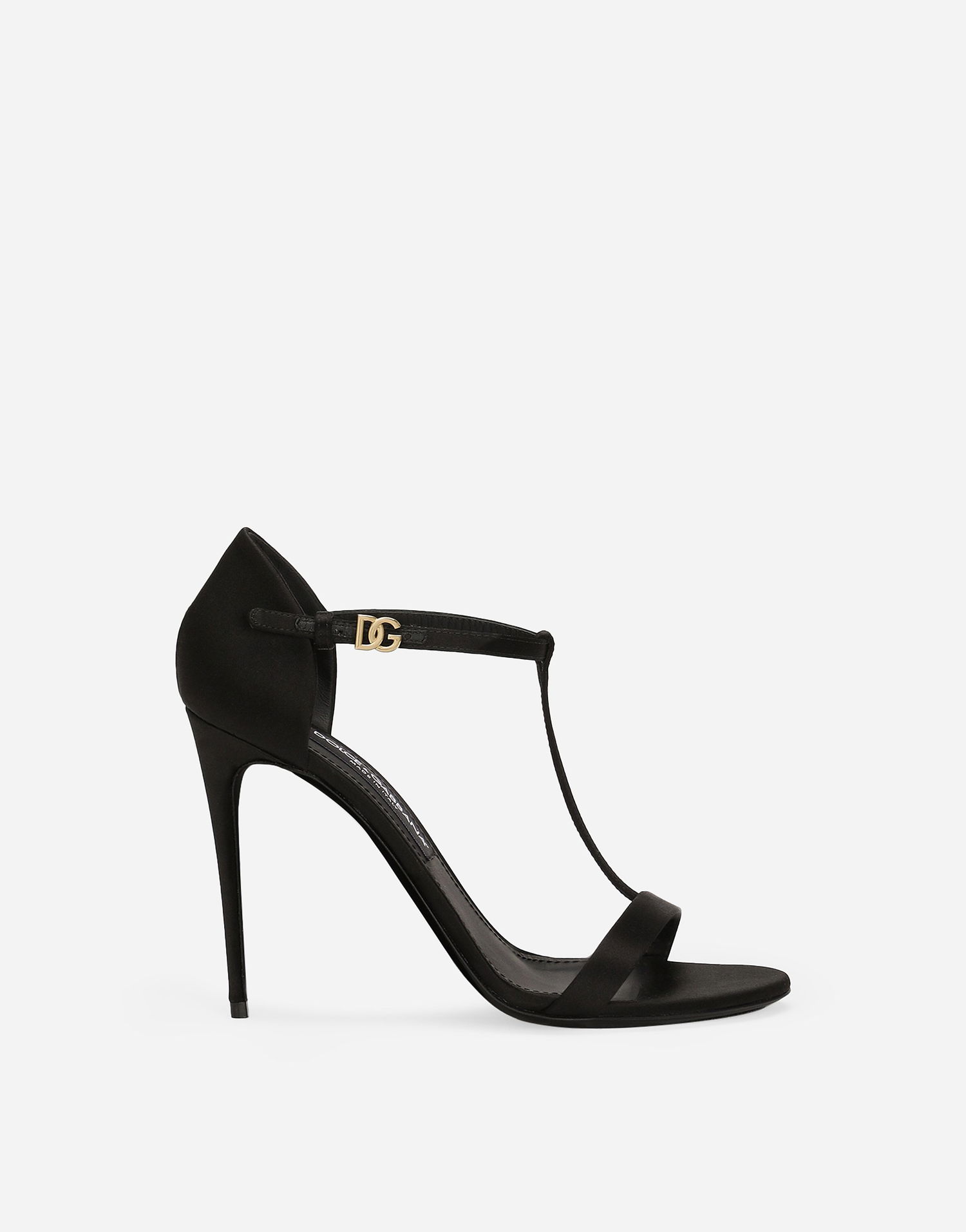 Sneakers og sko Dolce & Gabbana Satin T-bar Sandals Sort | CR1766A763080999, 0