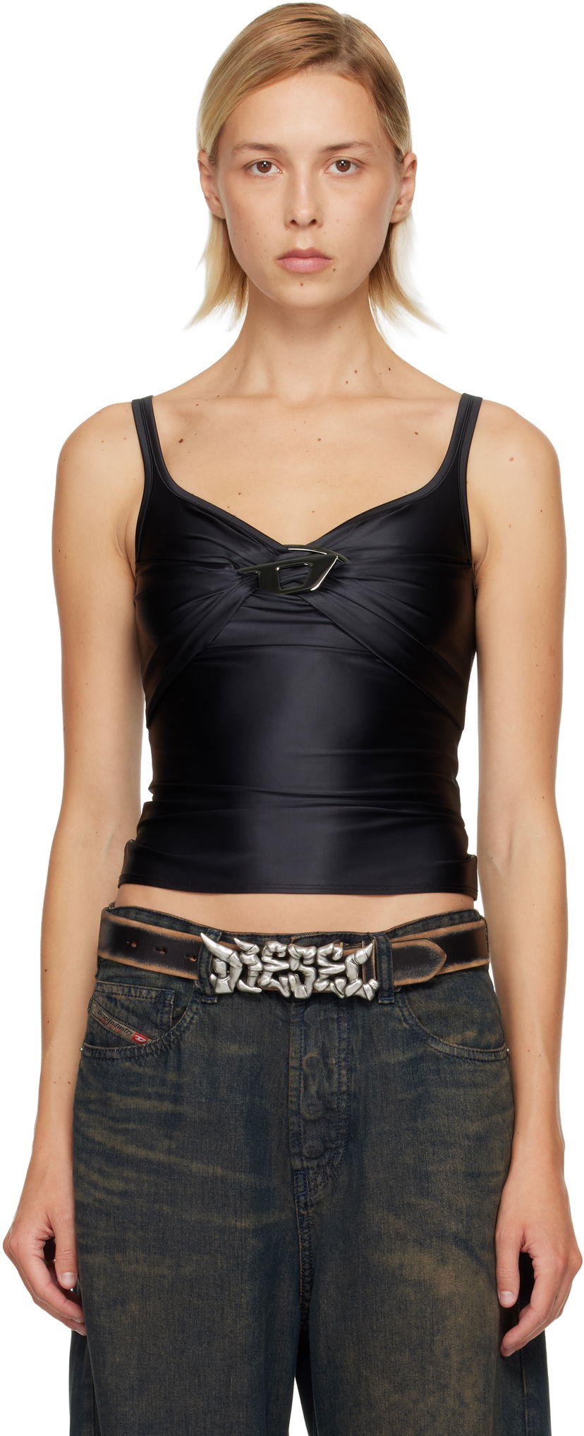 Tanktop Diesel T-Amai Buckle Tank Top Sort | A18429 0PKAT