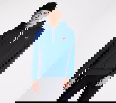 Sweatshirt Comme des Garçons PLAY Hoodie Mørkeblå | AZT174 Navy, 0