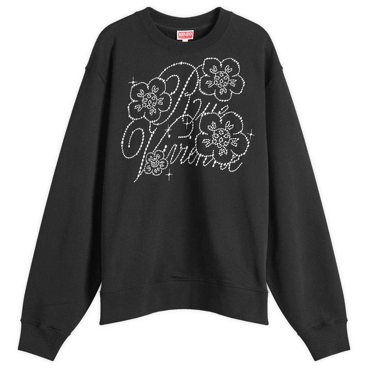 Sweatshirt KENZO Men's Constellation Embroidered Crew Sweat in Black, Size Small | END. Clothing Sort | FE65SW2284MG-99J, 0