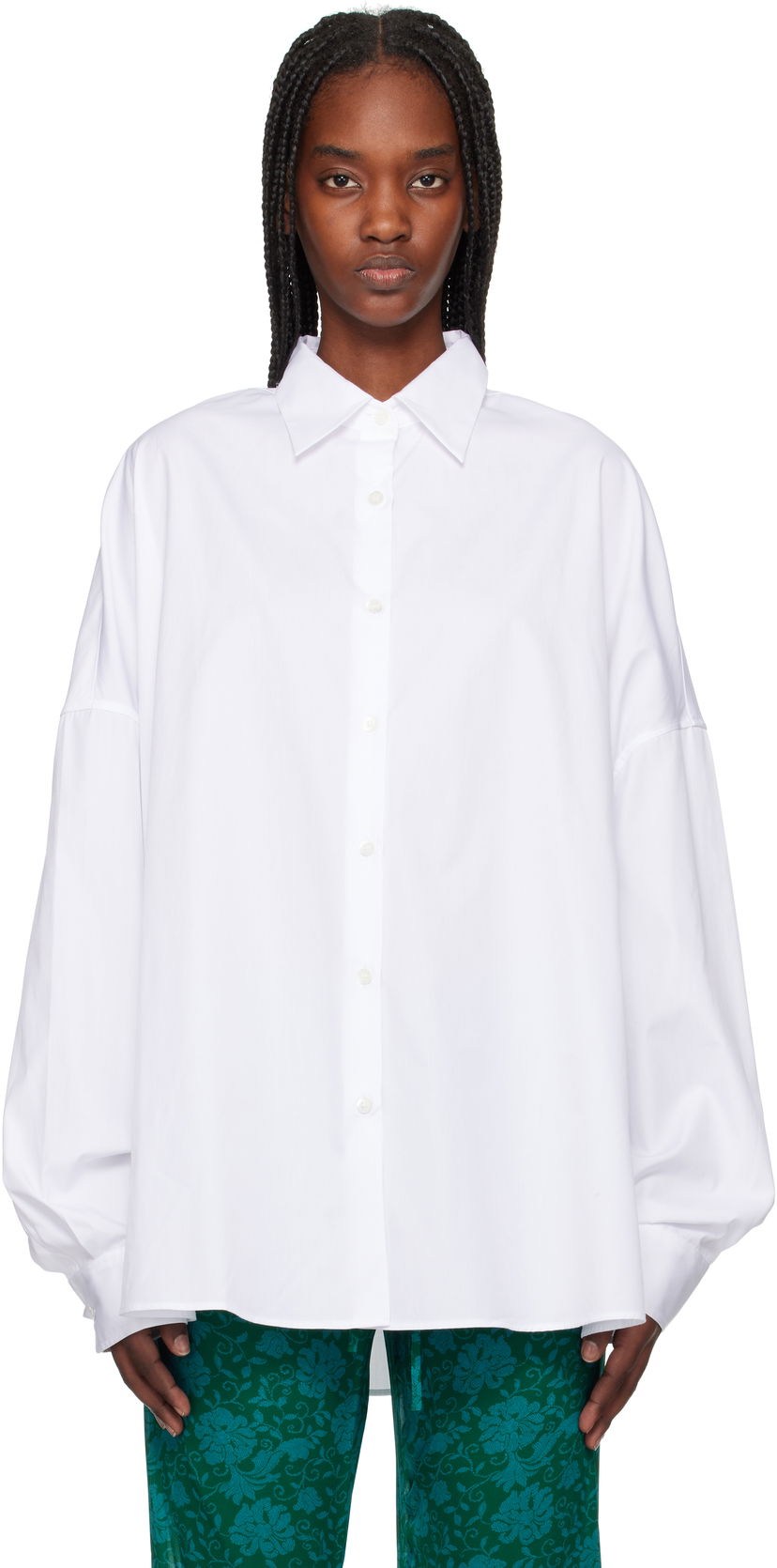 Skjorte Dries Van Noten Dries Van Noten Cotton Poplin Shirt Hvid | 251-010700-1466