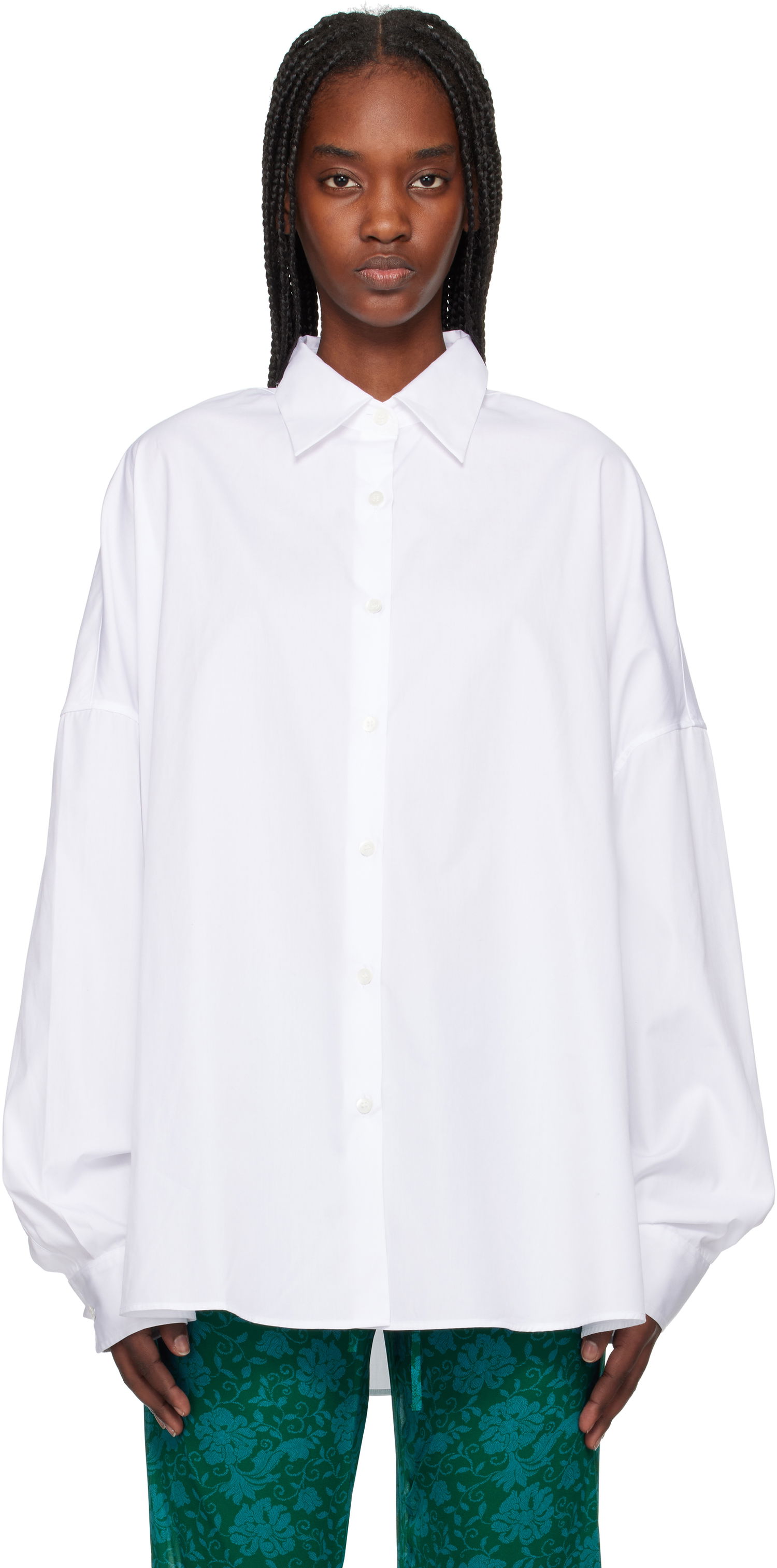 Skjorte Dries Van Noten Dries Van Noten Cotton Poplin Shirt Hvid | 251-010700-1466, 0
