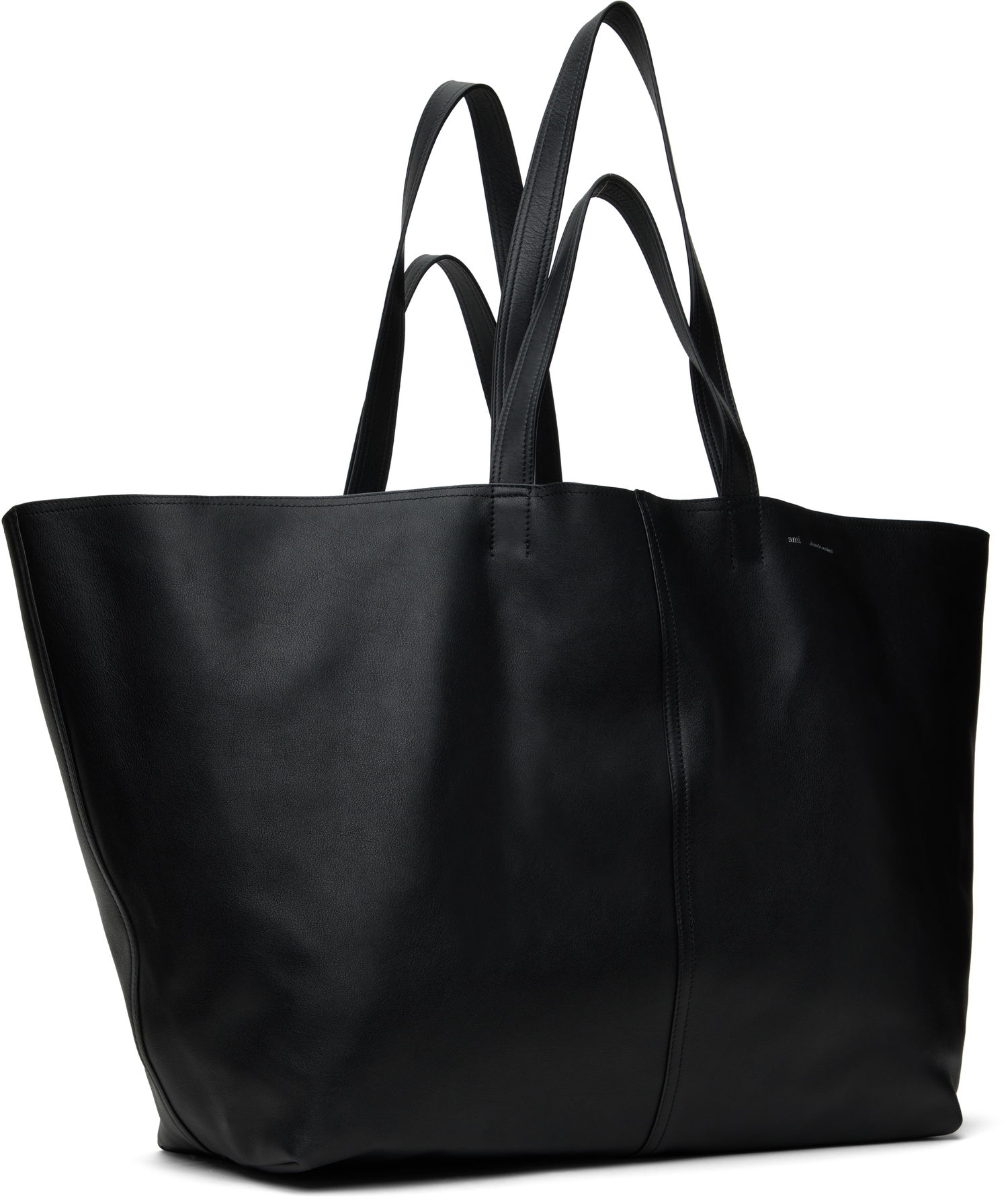 Mulepose AMI AMI Paris Leather Midi Maxi Tote Sort | ULL024.AL0090, 1