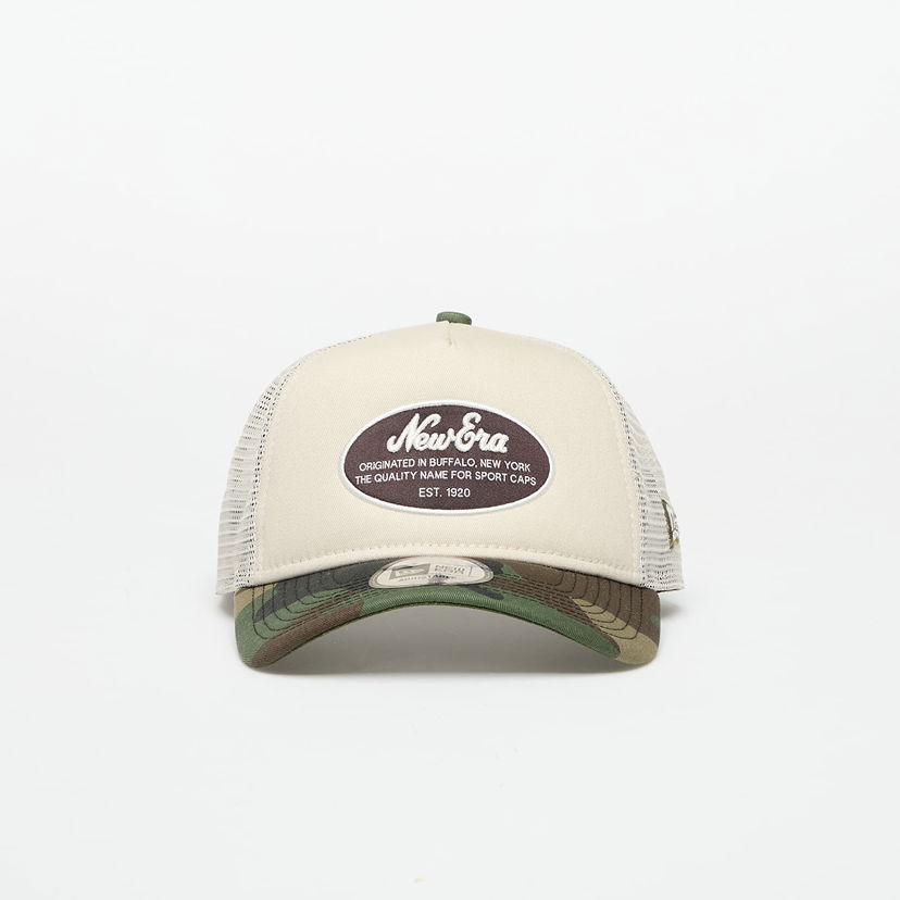 Kasket New Era 9FORTY Trucker Oval Patch Cap Beige | 60691078