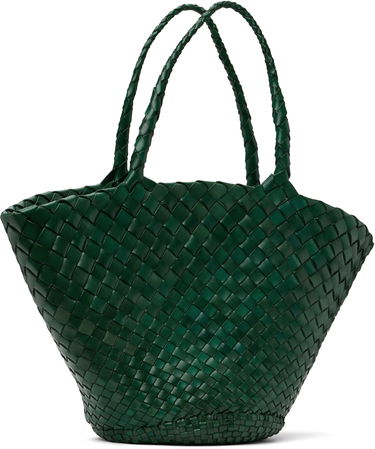Mulepose Dragon Diffusion Dragon Diffusion Egola Woven Leather Tote Grøn | 8026, 2