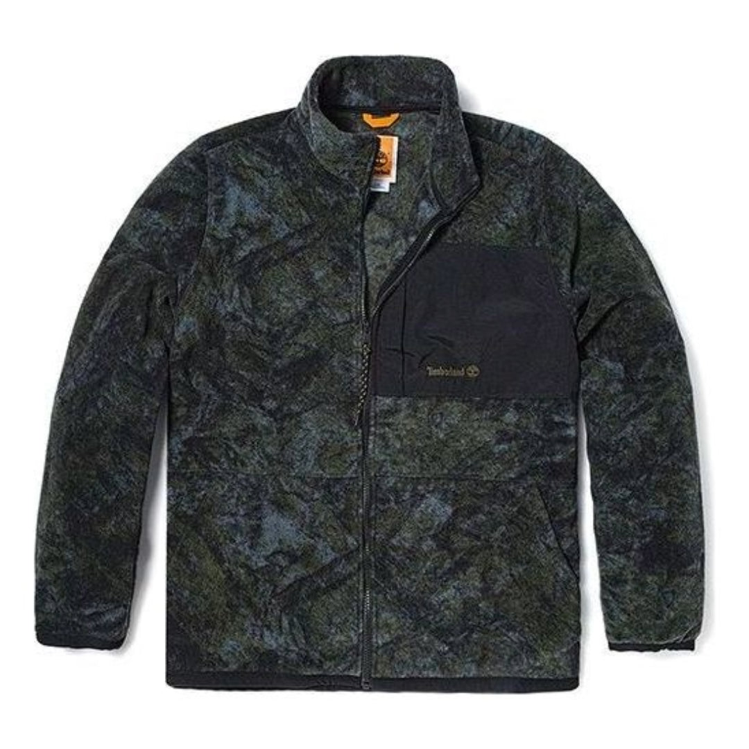Sweatshirt Timberland Print Fleece Jacket Grøn | A6KES-DX0, 0
