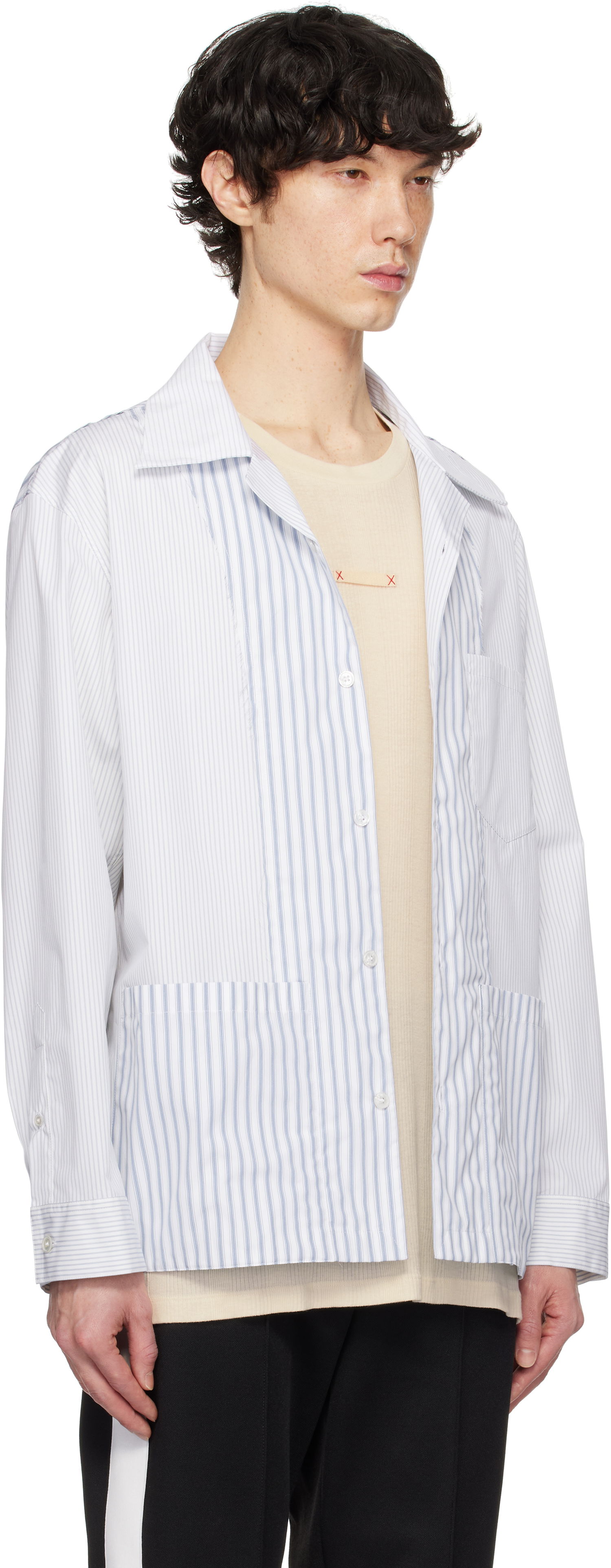 Skjorte Maison Margiela Maison Margiela Stripe Shirt Blå | S50DT0047 MTN054, 1