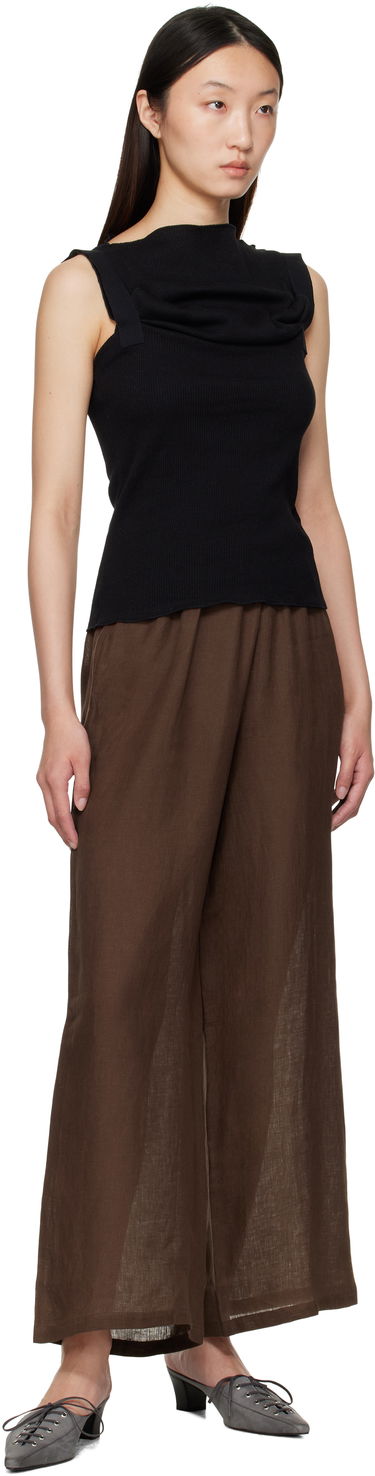 Tanktop Baserange Baserange Lud Cowl Neck Sleeveless Top Sort | TTLT-RCR-AU25, 3