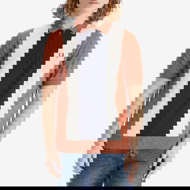 Polo skjorte Fred Perry Men's Vertical Stripe Zip Neck Knitted Polo Shirt Brun | K9728-Y91, 2