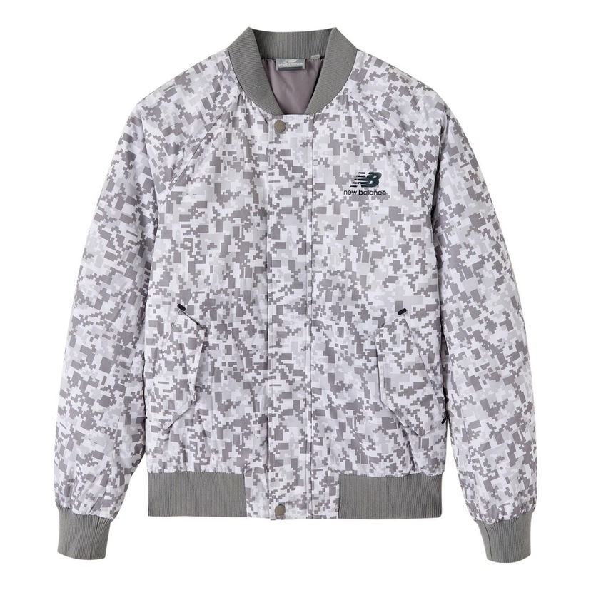 Bomberjakke New Balance Athletic Camo Full-Zip Coat Grå | NP546023-MIX