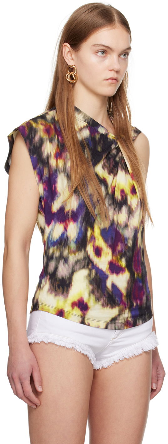 Tanktop Isabel Marant Étoile Etoile Nayda Abstract-Print T-Shirt Flerfarvet | 24PTS0175FA-B1N05E, 1