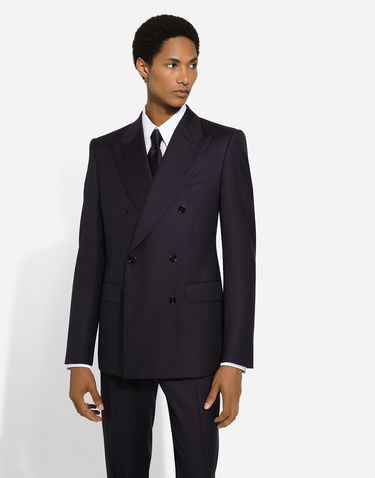 Jakke Dolce & Gabbana Double-breasted Wool Jacket Blå | G2QU4TFC2FIB0387, 3