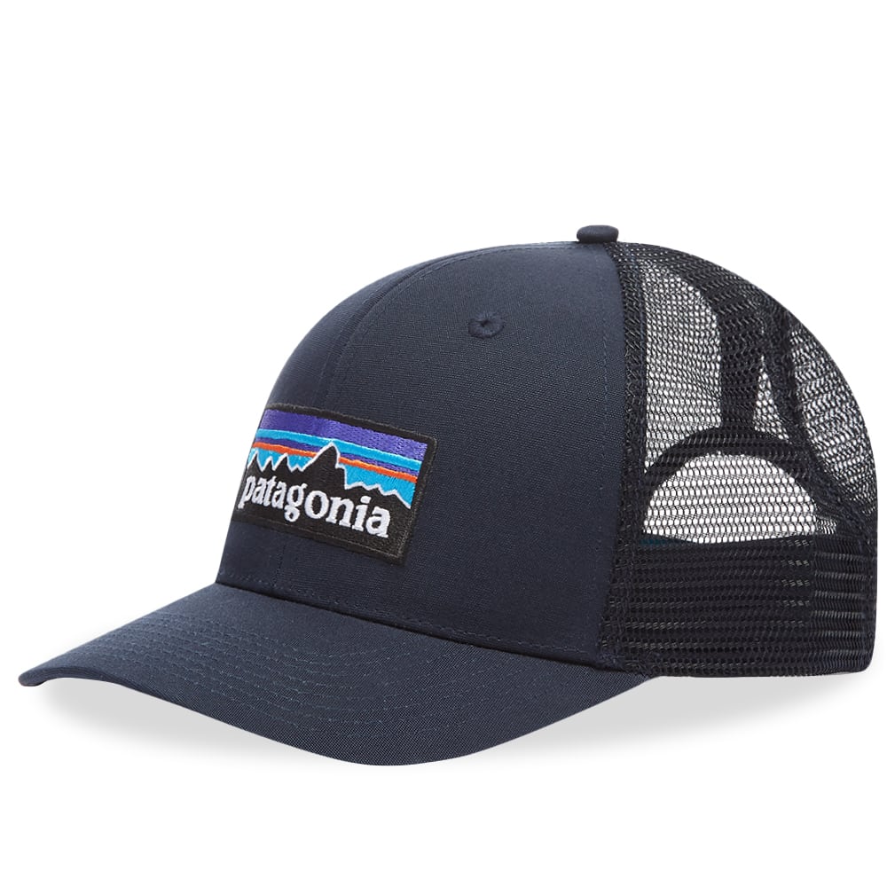 Kasket Patagonia P-6 Logo Trucker Cap Mørkeblå | 38289-NVYB, 0