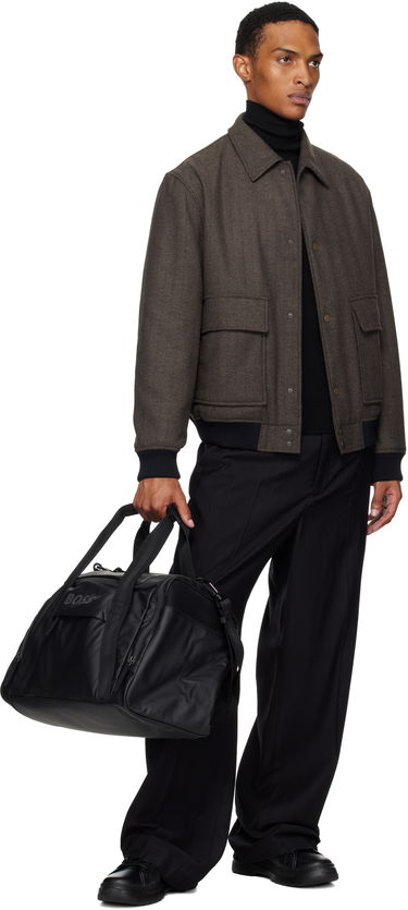 Rejsetaske BOSS Logo Canvas Duffle Bag Sort | 50548088, 3