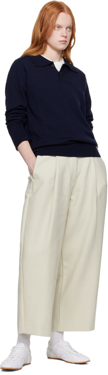 Sweater Studio Nicholson Studio Nicholson Sark Polo Sweater Mørkeblå | SARK SN - 1503, 3