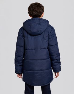 Puffer jakke Lee Heavy Hooded Long Puffer Parker Mørkeblå | LK21ZR01, 0