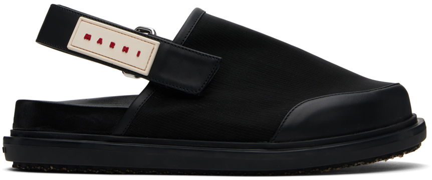 Tøj Marni Marni Back Strap Mules Sort | SBMS008701 P6392, 0