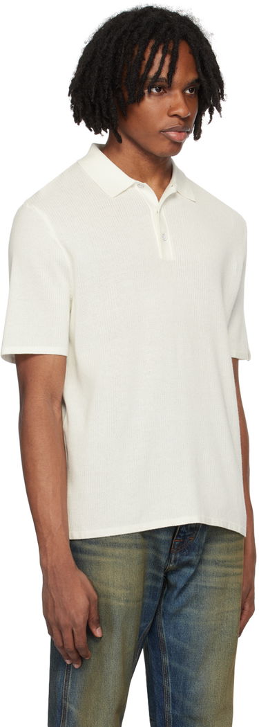 Polo skjorte rag & bone Rag & Bone Harvey Knit Polo Hvid | MBS22HS019UC19, 1