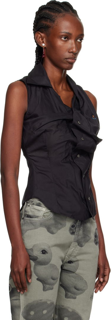 Skjorte Vivienne Westwood Vivienne Westwood Drunken Sleeveless Shirt Hvid | 15010067-W012U-, 4