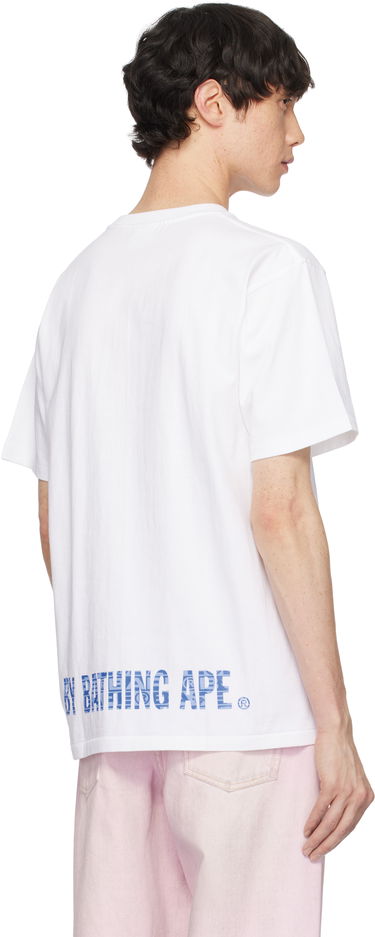 T-shirt BAPE Lux Sport Pattern Ape Face T-Shirt Hvid | 001TEK801049M, 2