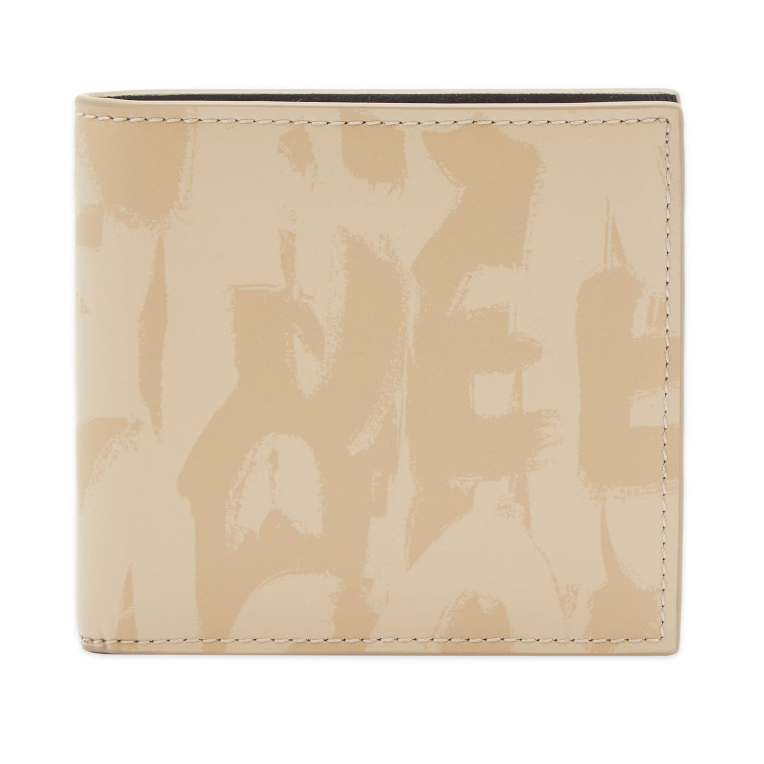 Tegnebog Alexander McQueen Graffiti Logo Billfold Wallet Beige | 6021371AAQ6-9710, 0