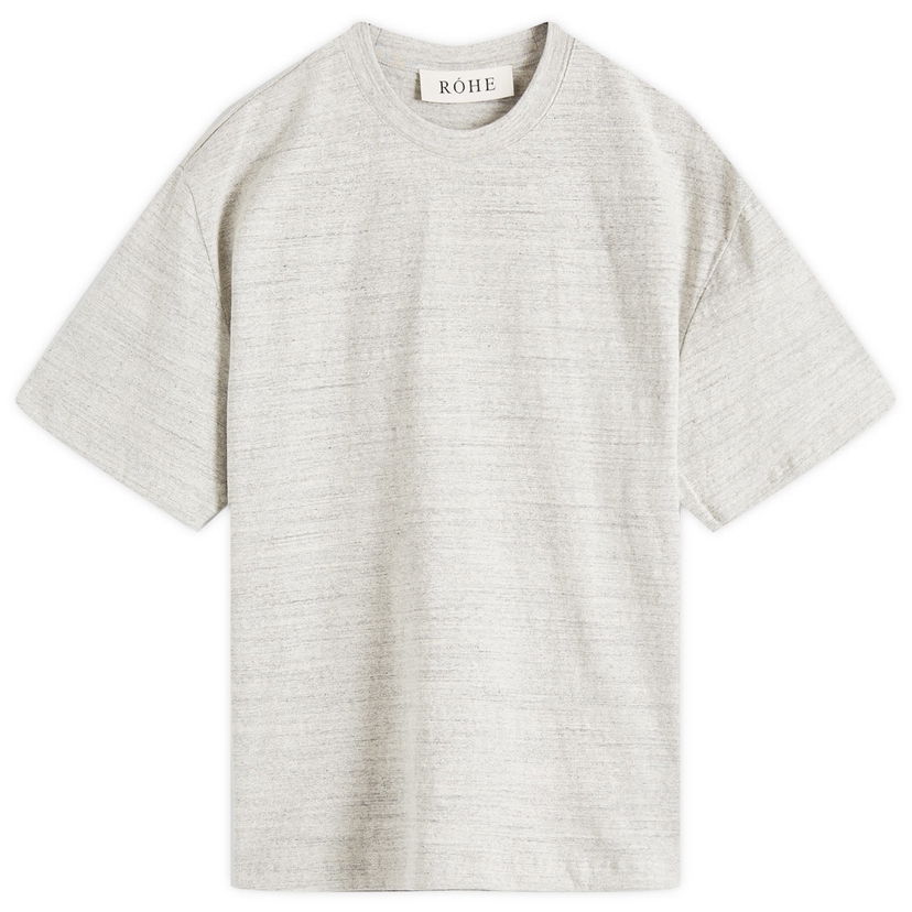 T-shirt Róhe Róhe Mouliné T-Shirt, Size Large Grå | 314-22-019