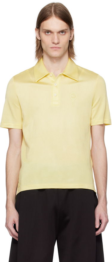 Polo skjorte Lacoste Lacoste Runway Regular Fit Satin Piqué Polo Gul | DH6801, 0
