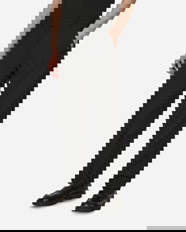 Bukser Off-White Embroidered Wool Slim Zip Trousers Black Sort | OMCA196S23FAB001 1000, 1
