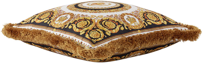 Home decor Versace Gold & Black Crete De Fleur Cushion Gul | ZCU454501_ZSEP0184, 1