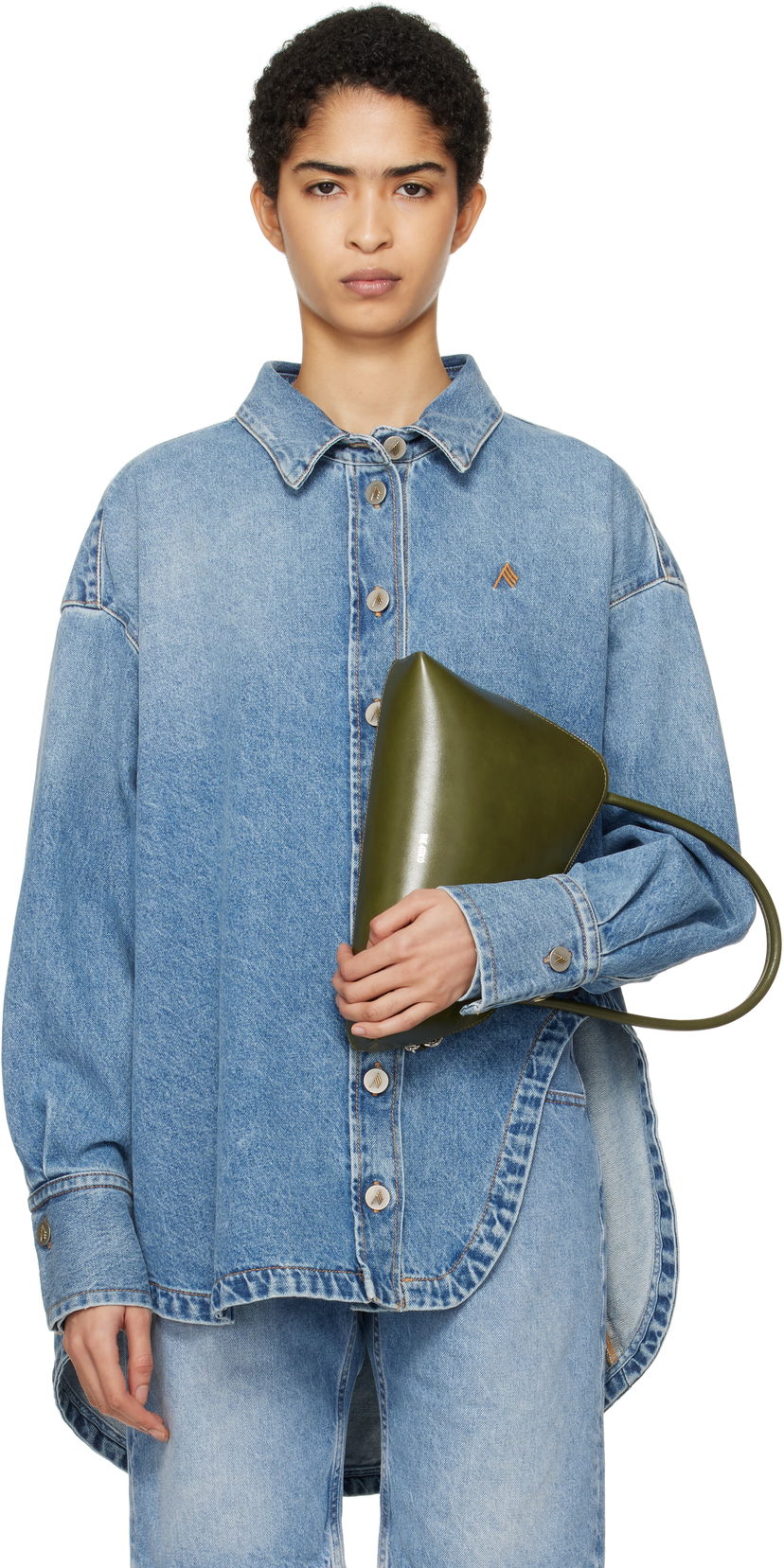 Skjorte The Attico Attico Diana Denim Shirt Blå | 250WCB00068 DDD085AA