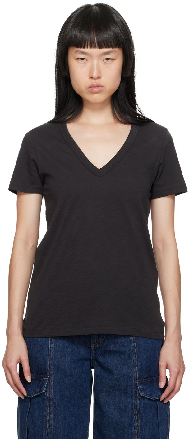 T-shirt rag & bone Rag & Bone 'The Slub' V-Neck T-Shirt Sort | W272C34CH