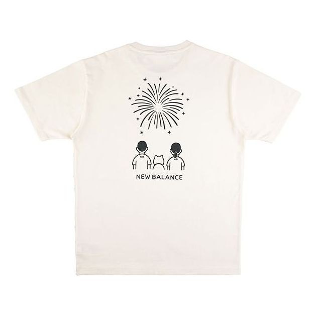 T-shirt New Balance Noritake Fireworks Graphic Tee Hvid | AMT12391-RSI