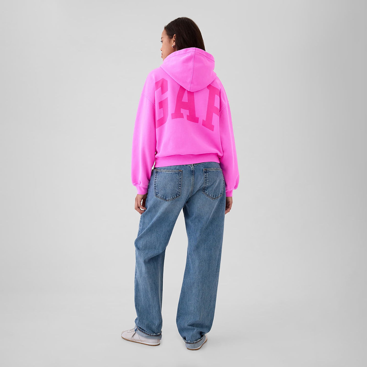 Sweatshirt GAP Logo Pullover Hoodie Lyserød | 841725-01, 1